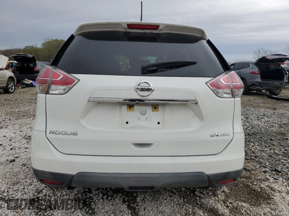 2016 Nissan Rogue SV with VIN KNMAT2MV6GP694692, listed as a Copart auction lot 46224705 with 109,939 mi miles and Salvage Title. Bid and sale history available at carsss.com. Image 6.