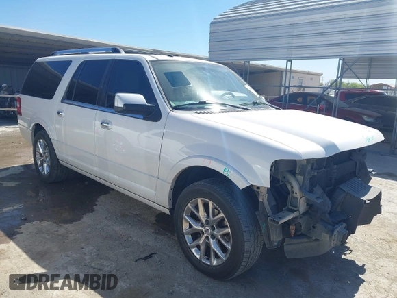 2015 Ford Expedition Max Limited with VIN 1FMJK1KT6FEF49821, listed as a IAAI auction lot 41825240 with 180,460 mi miles. Bid and sale history available at carsss.com. Image 1.