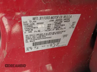 2004 Ford F-250 XL with VIN 1FTNW20P54EB90402, listed as a IAAI auction lot 42610346 with 2,485,171 mi miles and . Bid and sale history available at DreamBid. Image 9.