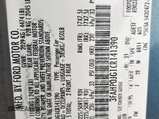 2012 Ford Fusion SEL z VIN 3FAHP0JG1CR141390, wystawiony jako Copart lot #59308505 z przebiegiem 63 955 mil mil oraz Szkoda całkowita • Salvage title. Historia ofert i sprzedaży dostępna na DreamBid. Obrazek 13.