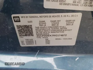2024 Chevrolet Silverado 1500 LT with VIN 3GCPDDEK7RG174872, listed as a Copart auction lot 50132685 with 14,195 mi miles and Salvage Title. Bid and sale history available at carsss.com. Image 12.