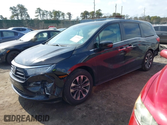 2023 Honda Odyssey EX-L with VIN 5FNRL6H67PB029548, listed as a IAAI auction lot 41699039 with 47,147 mi miles. Bid and sale history available at carsss.com. Image 2.
