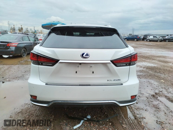 2022 Lexus RX with VIN 2T2JGMDA8NC077461, listed as a Copart auction lot 44594703 with 13,651 mi miles. Bid and sale history available at carsss.com. Image 6.