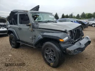 2020 Jeep Wrangler Willys with VIN 1C4GJXAN4LW225781, listed as a Copart auction lot 67316964 with 48,306 mi miles and Salvage title. Bid and sale history available at DreamBid. Image 4.
