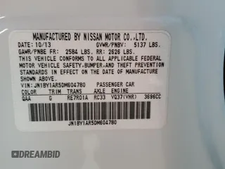 2013 Infiniti M37 with VIN JN1BY1AR5DM604780, listed as a Copart auction lot 87883145 with 94,399 mi miles and Salvage Title. Bid and sale history available at carsss.com. Image 12.