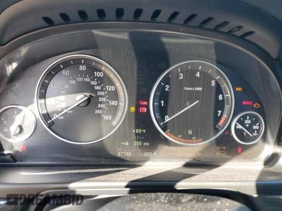 2012 BMW 5 Series 550i with VIN WBAFR9C52CDV58714, listed as a Copart auction lot 43916525 with 87,196 mi miles and Clean Title. Bid and sale history available at carsss.com. Image 9.