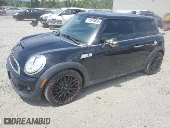 2011 MINI Hardtop S with VIN WMWSV3C53BTY20316, listed as a Copart auction lot 53974865 with 102,235 mi miles and Salvage Title. Bid and sale history available at DreamBid. Image 1.