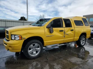 2005 Dodge 1500 SLT with VIN 1D7HU18D95J547280, listed as a Copart auction lot 50346005 with 153,424 mi miles and Salvage Title. Bid and sale history available at carsss.com. Image 1.