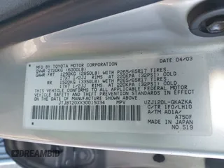 2003 Lexus GX 470 with VIN JTJBT20XX30015034, listed as a IAAI auction lot 41386690 with 234,983 mi miles. Bid and sale history available at carsss.com. Image 9.