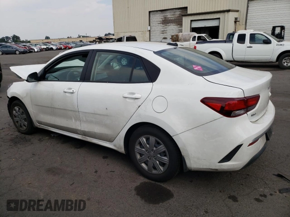 2022 Kia Rio LX with VIN 3KPA24AD2NE483349, listed as a Copart auction lot 66582994 with 0 mi miles and Salvage Title. Bid and sale history available at carsss.com. Image 2.