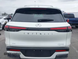 2025 Infiniti QX60 Sensory with VIN 5N1AL1GS6SC330036, listed as a IAAI auction lot 42193990 with 5,403 mi miles and . Bid and sale history available at DreamBid. Image 17.