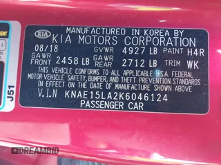 2019 Kia Stinger with VIN KNAE15LA2K6046124, listed as a IAAI auction lot 41348793 with 58,162 mi miles. Bid and sale history available at carsss.com. Image 9.