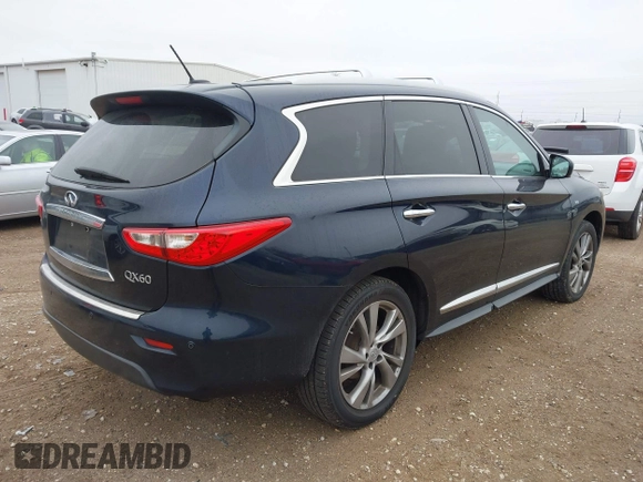 2015 Infiniti QX60 with VIN 5N1AL0MM7FC536181, listed as a IAAI auction lot 41068747 with 111,917 mi miles and . Bid and sale history available at DreamBid. Image 4.
