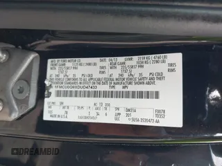 2013 Ford Escape SE with VIN 1FMCU0G9XDUD47433, listed as a IAAI auction lot 42233412 with 180,098 mi miles and . Bid and sale history available at DreamBid. Image 9.