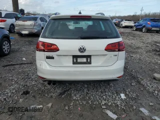 2017 Volkswagen Golf SportWagen S with VIN 3VWC17AU8HM531148, listed as a Copart auction lot 38029784 with 53,221 mi miles. Bid and sale history available at carsss.com. Image 6.