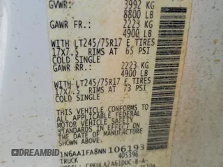 2022 Nissan Titan SV z VIN 1N6AA1FA8NN106193, wystawiony jako Copart lot #56479285 z przebiegiem 27 443 mil mil oraz Szkoda całkowita • Salvage title. Historia ofert i sprzedaży dostępna na DreamBid. Obrazek 12.