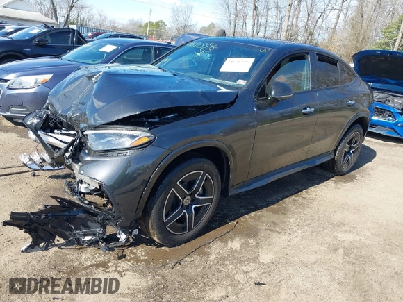 2024 Mercedes-Benz GLC with VIN W1NKJ4HB6RF099056, listed as a IAAI auction lot 41620396 with 1 mi miles. Bid and sale history available at carsss.com. Image 2.