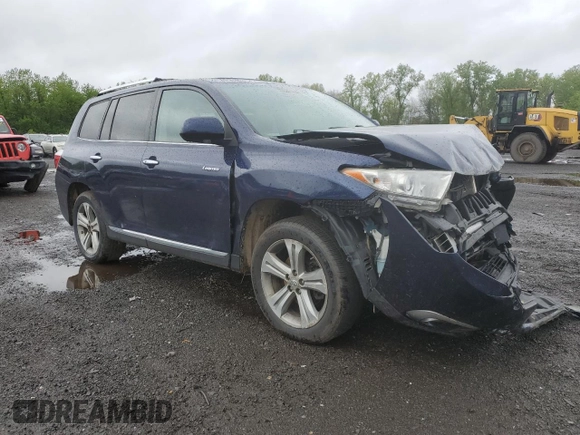 2011 Toyota Highlander Limited with VIN 5TDDK3EHXBS057897, listed as a Copart auction lot 55855835 with 167,060 mi miles and Salvage title. Bid and sale history available at DreamBid. Image 4.