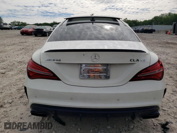 2017 Mercedes-Benz CLA 45 AMG with VIN WDDSJ5CB2HN455582, listed as a Copart auction lot 57314994 with Not Provided miles and Salvage Title. Bid and sale history available at DreamBid. Image 6.