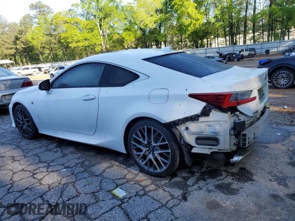 2015 Lexus RC 350 F Sport with VIN JTHHE5BC3F5002960, listed as a Copart auction lot 52121175 with 5,505 mi miles and Salvage title. Bid and sale history available at DreamBid. Image 2.