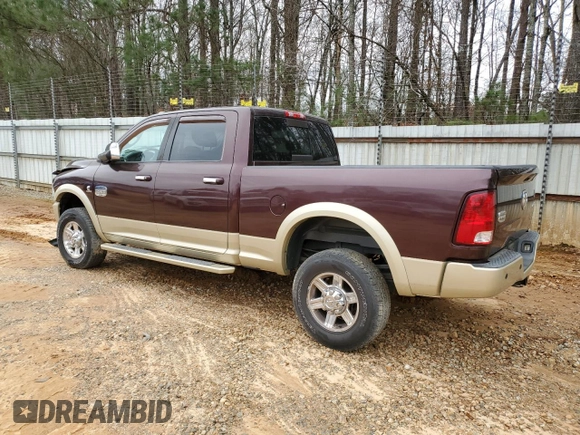 2012 Ram 2500 Laramie Longhorn with VIN 3C6UD5GL3CG291037, listed as a Copart auction lot 78585174 with 107,018 mi miles and Salvage Title. Bid and sale history available at carsss.com. Image 2.