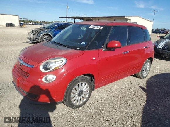2014 FIAT 500L Easy with VIN ZFBCFABH2EZ028182, listed as a Copart auction lot 82039974 with 74,502 mi miles and Clean Title. Bid and sale history available at carsss.com. Image 1.