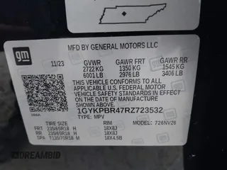 2024 Cadillac XT6 Luxury with VIN 1GYKPBR47RZ723532, listed as a IAAI auction lot 41758065 with 31,712 mi miles. Bid and sale history available at carsss.com. Image 9.