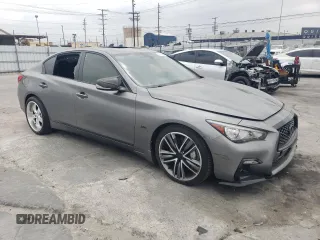 2016 Infiniti Q50 Premium with VIN JN1EV7APXGM305863, listed as a Copart auction lot 54168845 with 104,543 mi miles and Salvage Title. Bid and sale history available at carsss.com. Image 4.