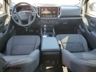 2025 Nissan Frontier SV with VIN 1N6ED1EJ8SN611463, listed as a Copart auction lot 45573665 with 133 mi miles and Salvage Title. Bid and sale history available at carsss.com. Image 8.
