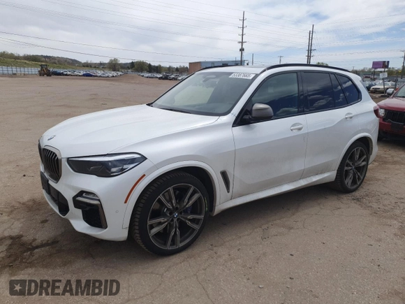 2021 BMW X5 M50i with VIN 5UXJU4C05M9E44232, listed as a Copart auction lot 53387665 with 49,978 mi miles and Salvage Title. Bid and sale history available at DreamBid. Image 1.