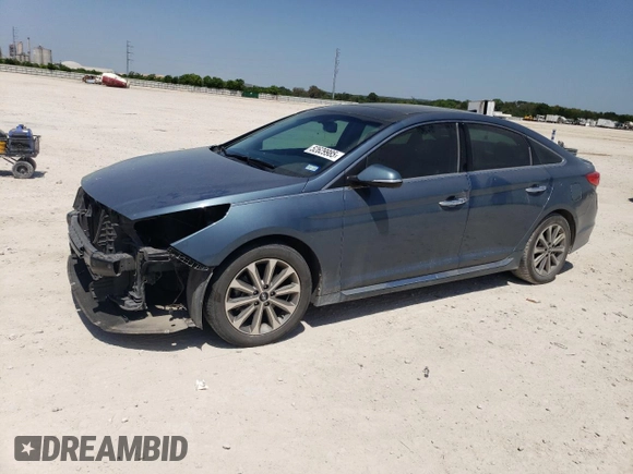 2016 Hyundai Sonata Sport with VIN 5NPE34AF4GH317266, listed as a Copart auction lot 52629985 with 128,672 mi miles and Salvage Title. Bid and sale history available at DreamBid. Image 1.