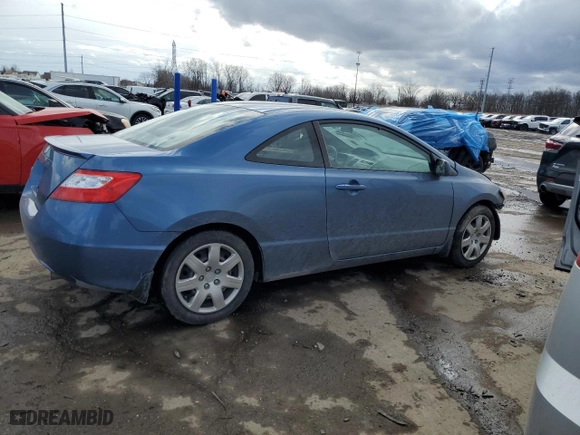 2007 Honda Civic Cpe LX with VIN 2HGFG126X7H568129, listed as a Copart auction lot 48123405 with 108,668 mi miles and Clean Title. Bid and sale history available at carsss.com. Image 3.