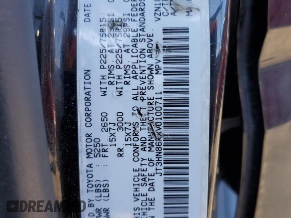 1997 Toyota 4Runner SR5 z VIN JT3HN86RXV0100711, wystawiony jako Copart lot #56483995 z przebiegiem 184 667 mil mil oraz Szkoda całkowita • Salvage title. Historia ofert i sprzedaży dostępna na DreamBid. Obrazek 13.