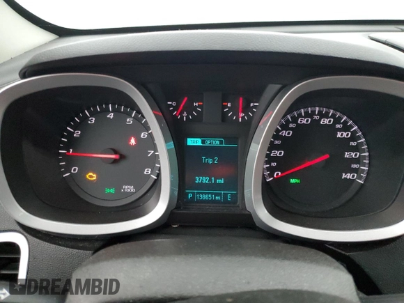 2013 Chevrolet Equinox LS with VIN 2GNALBEK0D6270819, listed as a Copart auction lot 48533605 with 138,651 mi miles and Salvage Title. Bid and sale history available at carsss.com. Image 9.