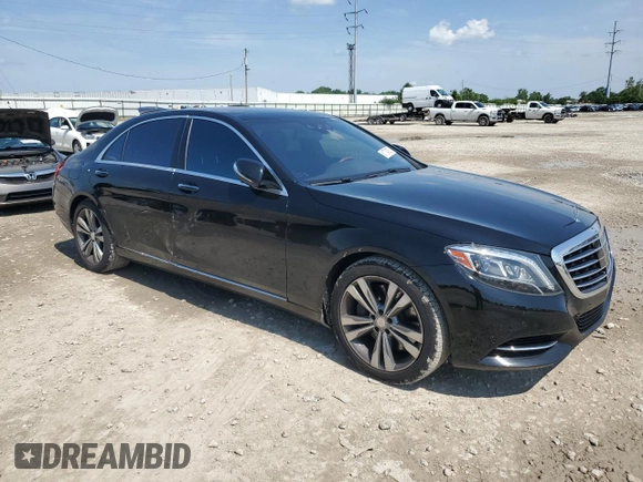 2015 Mercedes-Benz S 550 with VIN WDDUG8FB2FA110951, listed as a Copart auction lot 61724525 with 124,173 mi miles and Salvage title. Bid and sale history available at DreamBid. Image 4.