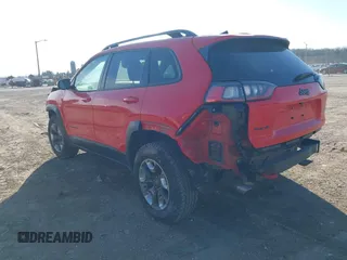 2019 Jeep Cherokee Trailhawk Elite with VIN 1C4PJMBX3KD217437, listed as a IAAI auction lot 41448614 with 85,889 mi miles. Bid and sale history available at carsss.com. Image 3.