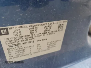 2017 Chevrolet Silverado 1500 LTZ with VIN 3GCPCSEC7HG171212, listed as a Copart auction lot 48035815 with Not Provided miles and Salvage Title. Bid and sale history available at DreamBid. Image 12.