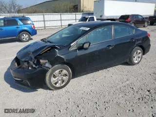 2015 Honda Civic Sedan LX with VIN 19XFB2F58FE103928, listed as a Copart auction lot 49826405 with 91,661 mi miles and Salvage Title. Bid and sale history available at carsss.com. Image 1.