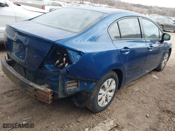 2012 Honda Civic Sdn LX with VIN 19XFB2F56CE053140, listed as a IAAI auction lot 41866000 with 124,126 mi miles. Bid and sale history available at carsss.com. Image 4.