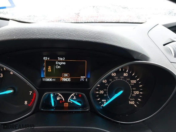 2017 Ford Escape SE with VIN 1FMCU0GD2HUC00663, listed as a IAAI auction lot 41911880 with 115,806 mi miles. Bid and sale history available at carsss.com. Image 7.
