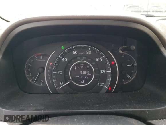 2013 Honda CR-V EX-L with VIN 2HKRM3H70DH523834, listed as a Copart auction lot 47344645 with 163,845 mi miles and Salvage Title. Bid and sale history available at DreamBid. Image 9.