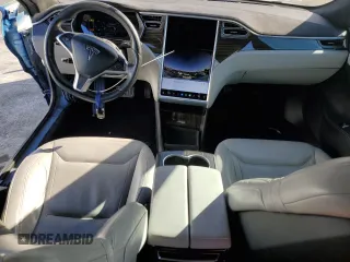 2015 Tesla Model S 85D with VIN 5YJSA1E21FF114010, listed as a Copart auction lot 48597885 with 196,670 mi miles and Salvage Title. Bid and sale history available at carsss.com. Image 8.