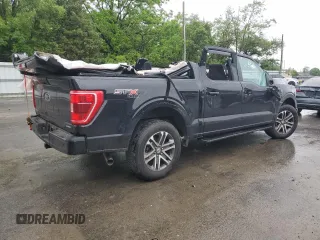 2021 Ford F-150 XL with VIN 1FTEW1EP2MFA19832, listed as a Copart auction lot 57981895 with 66,766 mi miles and Salvage title. Bid and sale history available at DreamBid. Image 3.