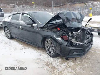 2019 Audi A5 Sportback Prestige with VIN WAUFNCF5XKA071183, listed as a IAAI auction lot 41336991 with 81,760 mi miles. Bid and sale history available at carsss.com. Image 1.