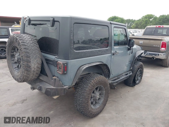 2015 Jeep Wrangler Sport with VIN 1C4GJWAG7FL585631, listed as a IAAI auction lot 41943582 with 88,649 mi miles and . Bid and sale history available at DreamBid. Image 4.