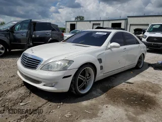 2007 Mercedes-Benz S 550 with VIN WDDNG71X87A075285, listed as a Copart auction lot 55173695 with 166,032 mi miles and Clean Title. Bid and sale history available at carsss.com. Image 1.