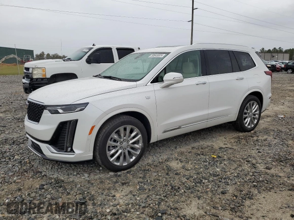 2022 Cadillac XT6 Premium Luxury with VIN 1GYKPCRS8NZ119020, listed as a Copart auction lot 80645524 with 29,173 mi miles and Salvage Title. Bid and sale history available at carsss.com. Image 1.