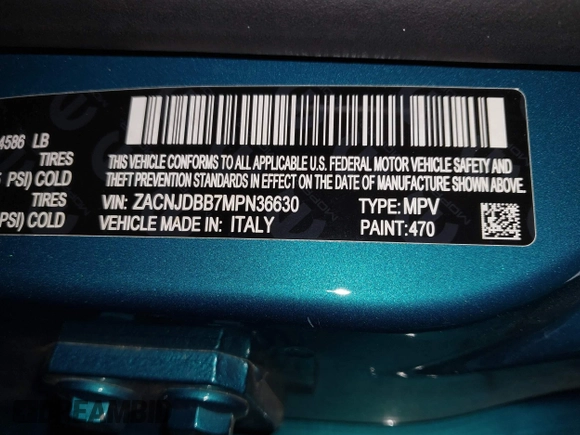 2021 Jeep Renegade Latitude with VIN ZACNJDBB7MPN36630, listed as a IAAI auction lot 42107304 with 41,133 mi miles and . Bid and sale history available at DreamBid. Image 9.