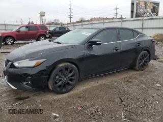2019 Nissan Maxima SR with VIN 1N4AA6AV9KC380302, listed as a Copart auction lot 44104515 with 47,588 mi miles and Salvage Title. Bid and sale history available at DreamBid. Image 1.