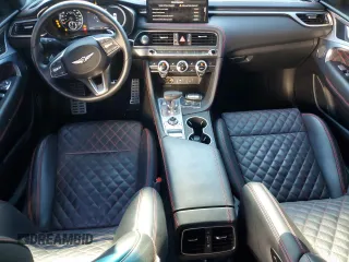 2023 Genesis G70 3.3T with VIN KMTG54TE5PU117687, listed as a Copart auction lot 76373174 with 41,892 mi miles and Salvage Title. Bid and sale history available at carsss.com. Image 8.